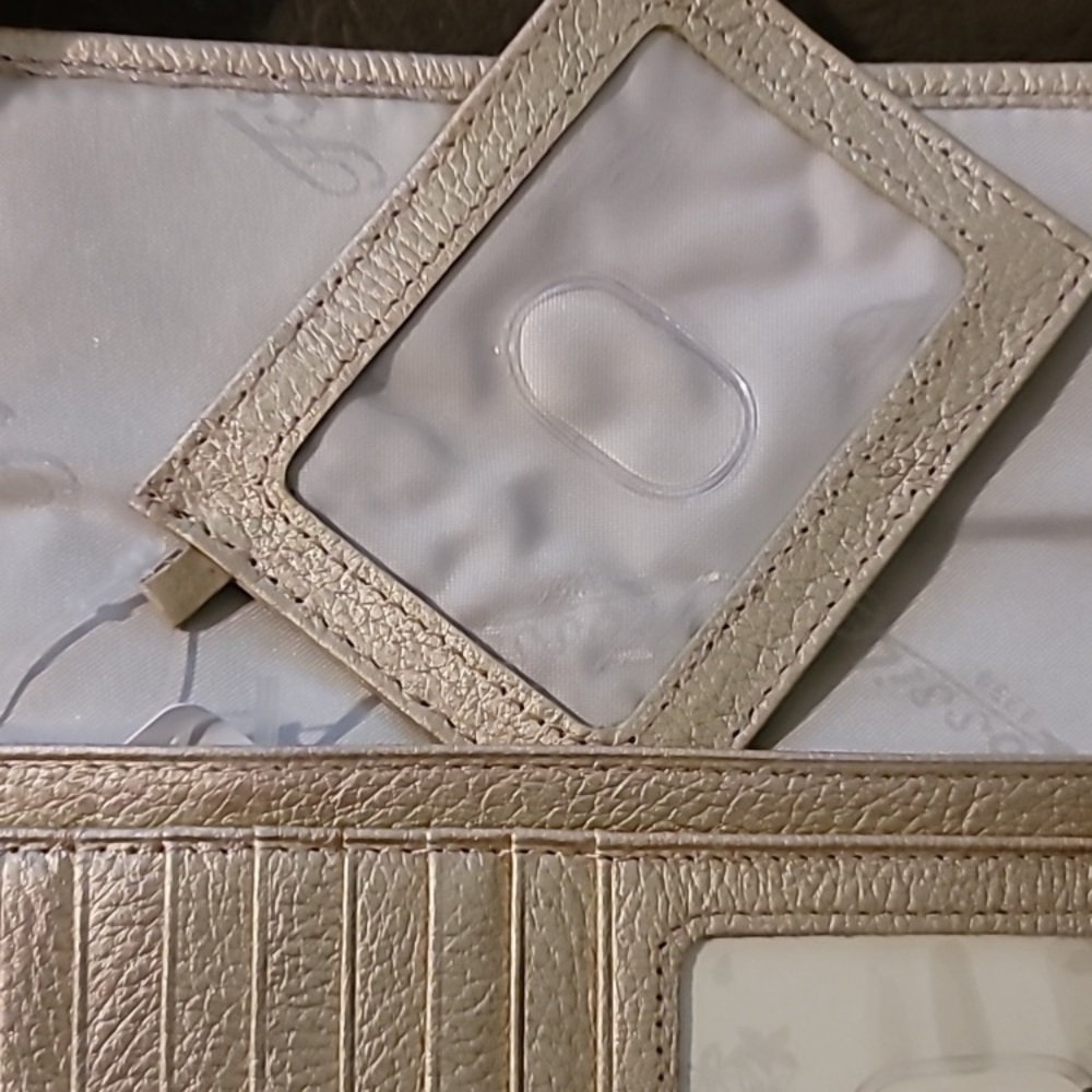 Fossil Vintage Pop Stitch Gold Clutch/Wallet NEW WITH TAGS - Picture 8 of 11